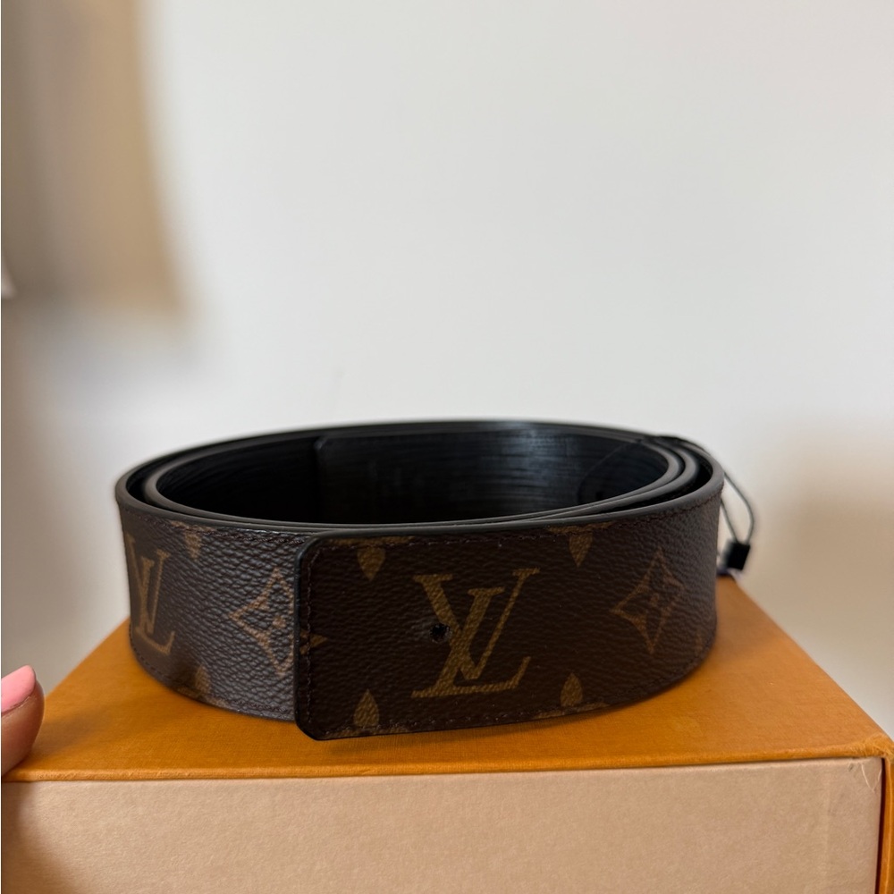 Louis Vuitton Monogram Black and Brown Belt